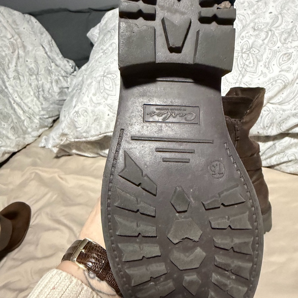Carlos by Carlos Santana Rich Brown Combat Boots - Picture 2 of 3